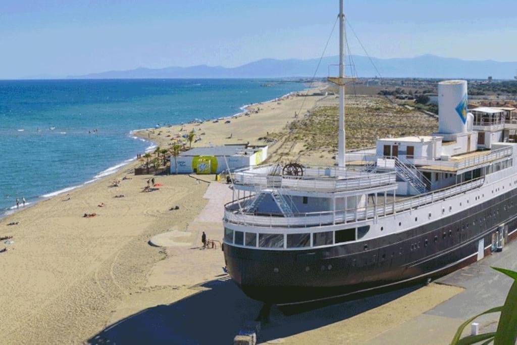 T2 Vue Mer Acces Direct Plage Le Barcarès Esterno foto